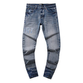Amiri Jeans Embroidered Stretch Slim-Fit Jeans